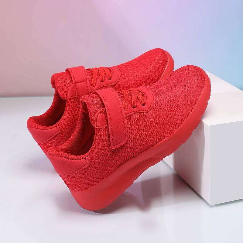 Boys' running lightweight girls' sports shoes, all season outdoor children's mesh breathable casual shoes 26W0224