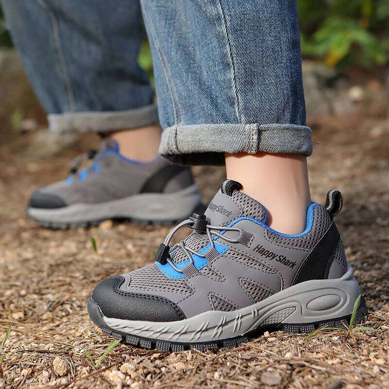 New Hiking Children Designer Climbing Trekking Sneakers for Boy Girl Leather Outdoor Sports Work Kids Run Shoes 26W0224