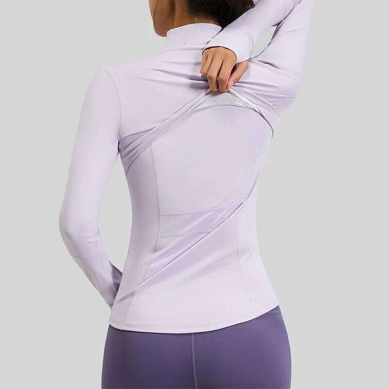 Aiithuug Shirts Hiking Outdoor Zipper Pockets Yoga Winter Fall Sports Long Sleeve Slim Fit Quick Dry Running Gym s 26Y0224