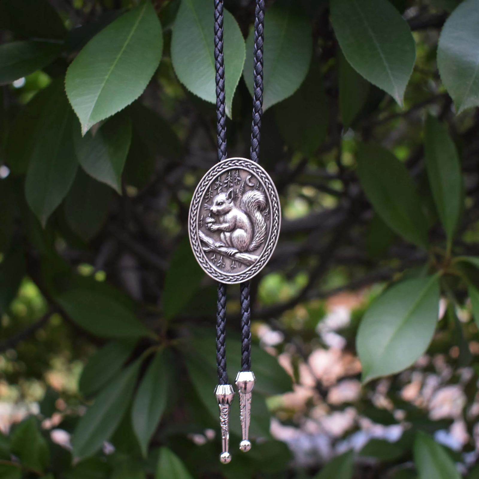 Squirrel Adjustable Bolo Tie Western Cowboy Necklaces 260120