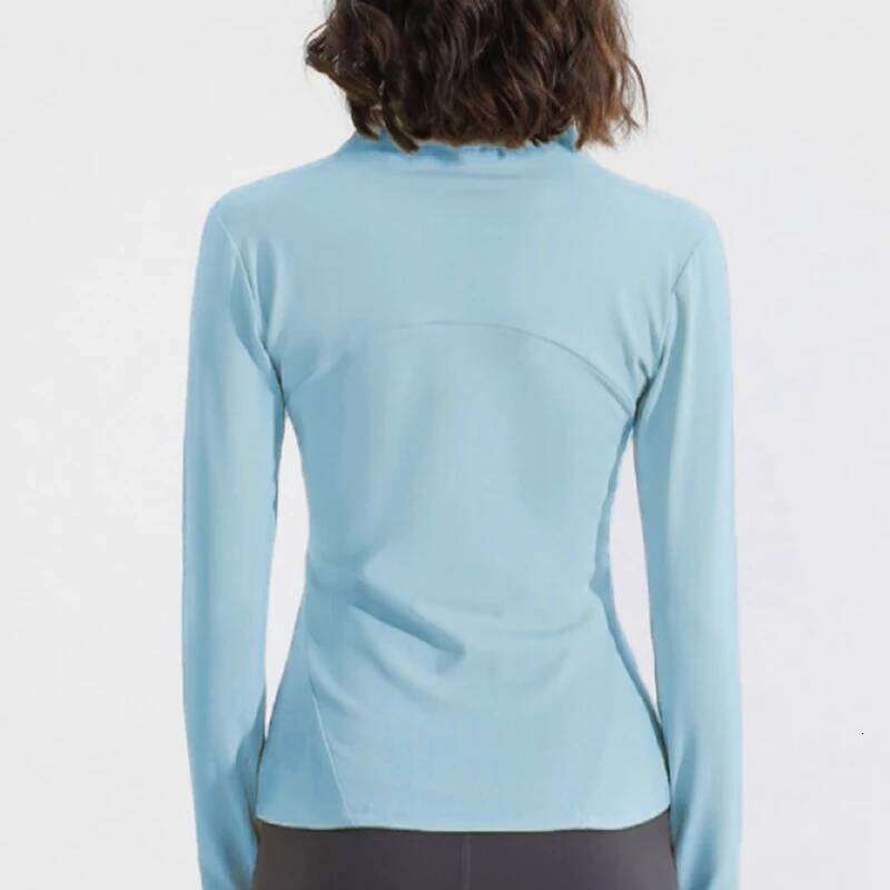 Women's Slim Fit Workout Quick Dry Long Sleeve Naked Feel Running Yoga Training Windbreaker 26Y0224