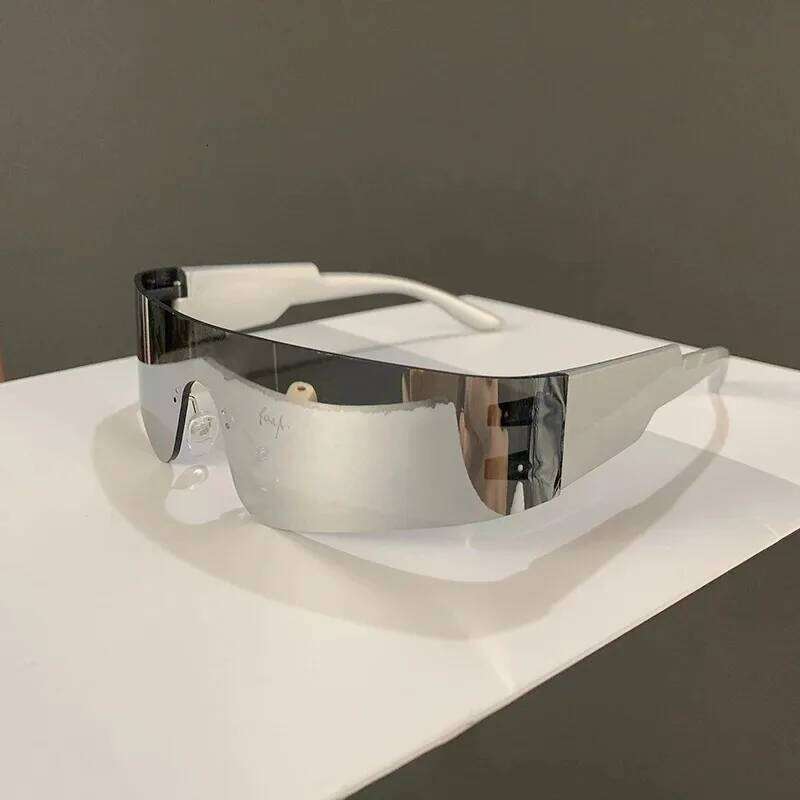 One-pieces Sunglasses Men Women Fashion Rimless Punk Multicolor Male Shades Eyewear New Trendy Female UV400 Sun Glasses 26W0224