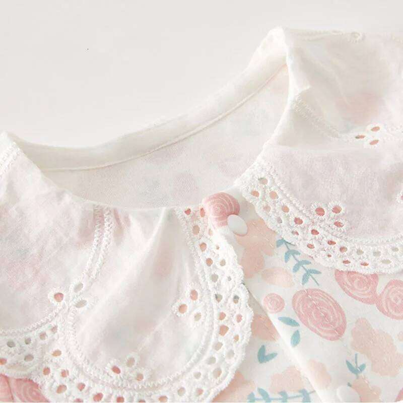 Spring Autumn Infant Girl Clothes Korean Fashion Cute Print Cotton Long Sleeve Jumpsuits Baby Stuff Newborn Items B186 26H0224