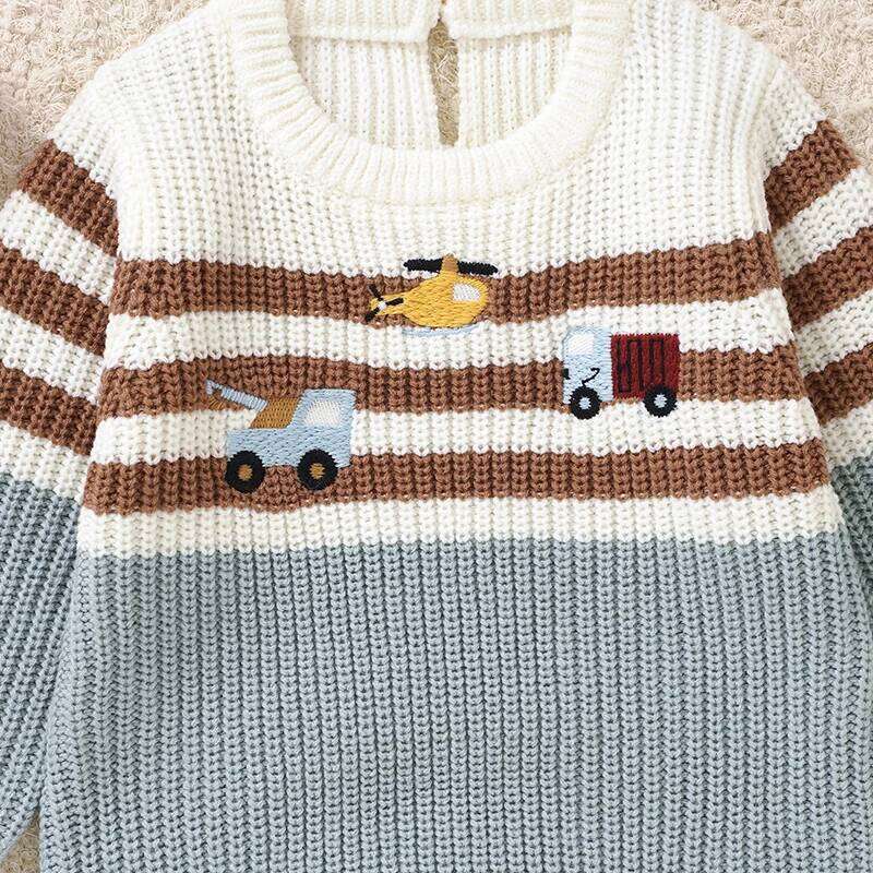 Baby Rompers Clothes Autumn Winter Casual Crew Neck Long Sleeve Knit Newborn Boys Girls Jumpsuits Infant Sweaters Playsuit 0-18m 26Y0224