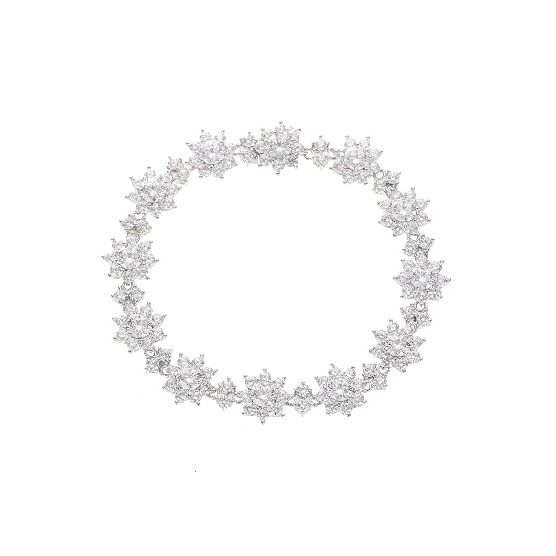 Bracelet Sunflower Bracelet With Micro-Inlaid High-Carbon Diamonds Bracelet, Gold-Plated, French Sweet Style Bracelet, Cluster Bracelet