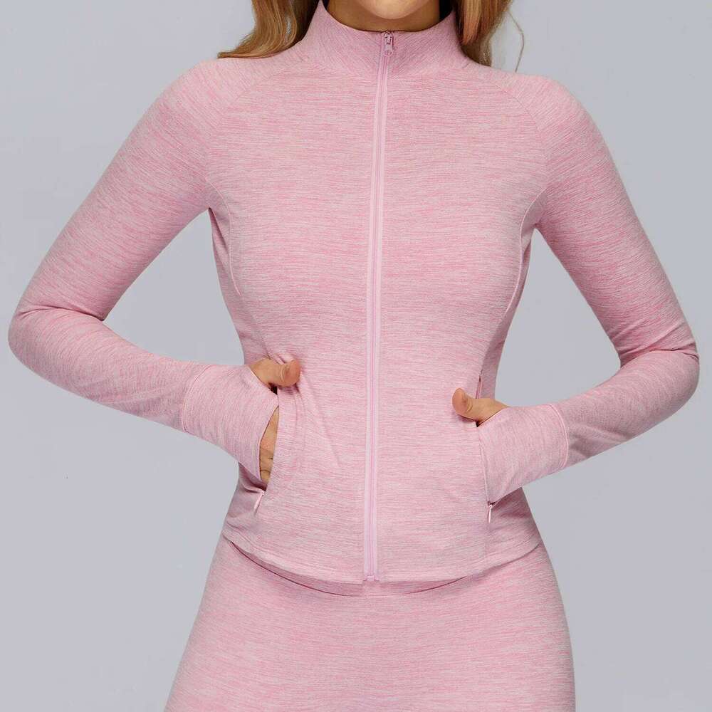 Zip Fitness Women Long Sleeve Sports Gym Woman Shirt Quick Dry Top Sunscreen Sportswear Yoga Clothes 26Y0224