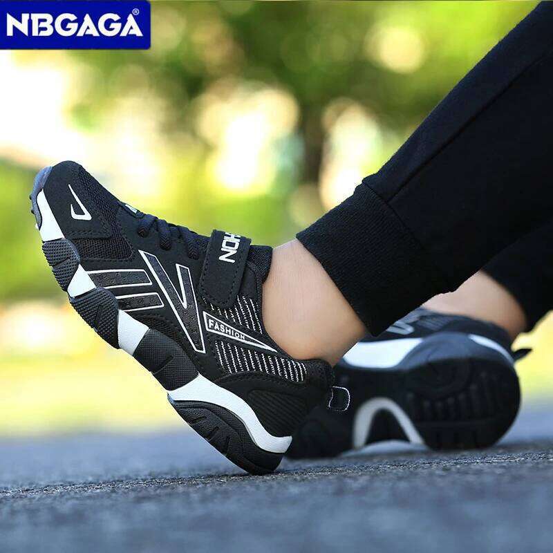 Kids Fashion Sneakers for Boys Mesh Breathable Sports Running Shoes Lightweight Children School Walking Footwear 26W0224