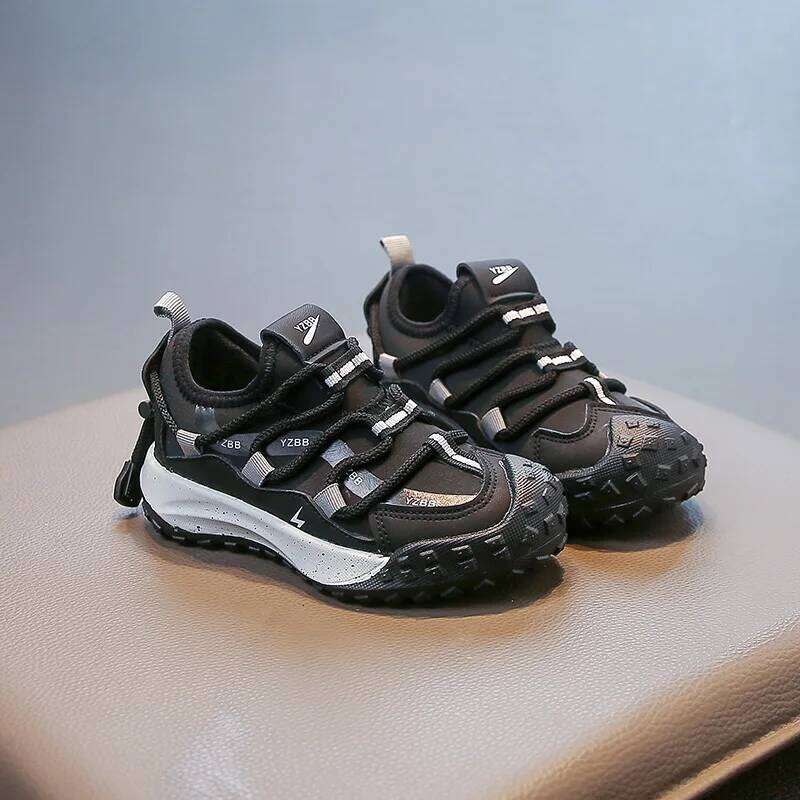 2026 Hot Selling Autumn Childrens Sports Lightweight Foot Protection Running Outdoor Wrapped Stable Casual Shoes 26W0224
