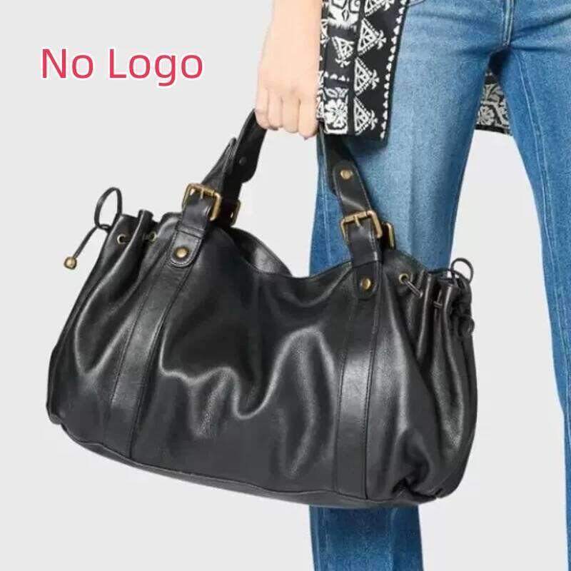 Women's Vintage Handbag, New Fashion Solid Color Tote Bag, Luxury Design Shoulder Bag for Everyday Style Z260224