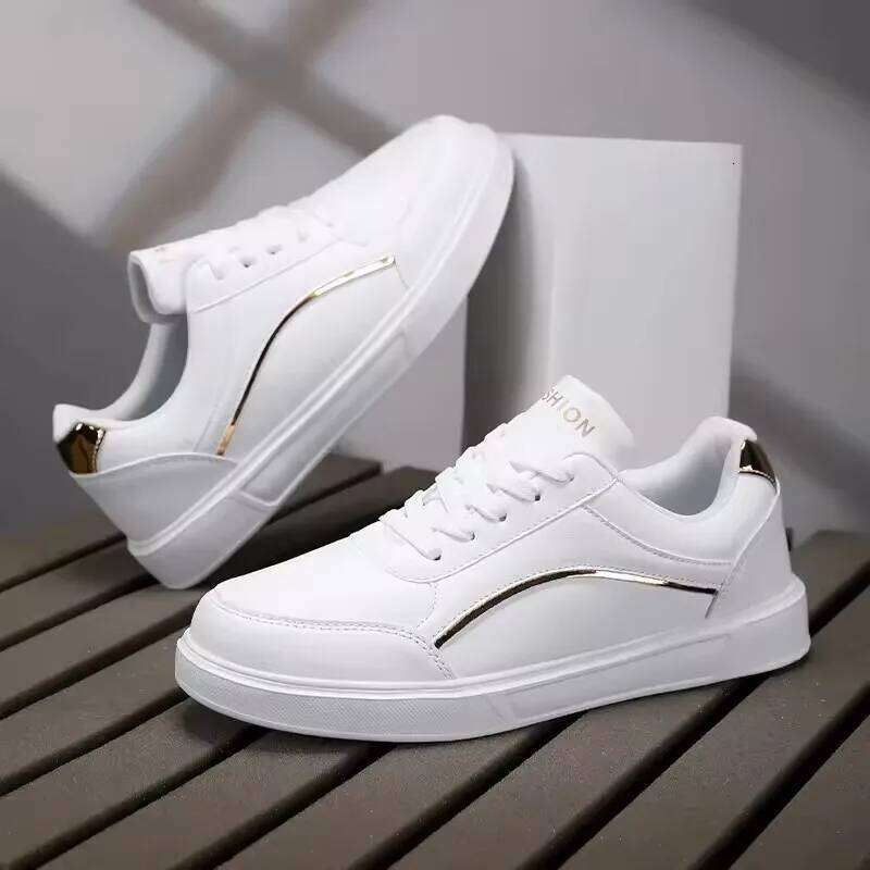New Men White Skateboarding Comfortable Casual Sneakers Trend Anti Slip Walking Shoes Breathable Soft Soled Footwear Male