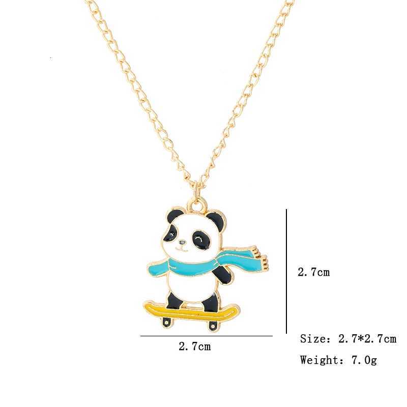 Cute Panda Pendant Necklace For Women Girls Exquisite Adjustable Chain Sports Panda Collar Choker Party Jewelry Accessories GiftXJ260224