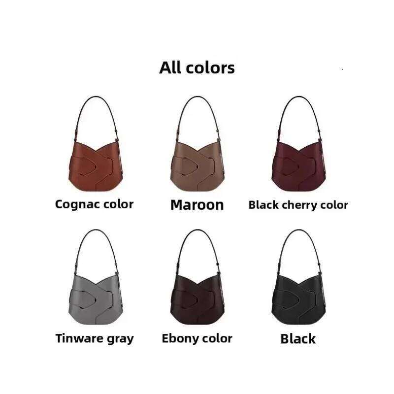 Model Women's Autumn-Winter Limited Edition Twisted Design Smooth Leather Shoulder Crossbody Bag, And Messenger Bag