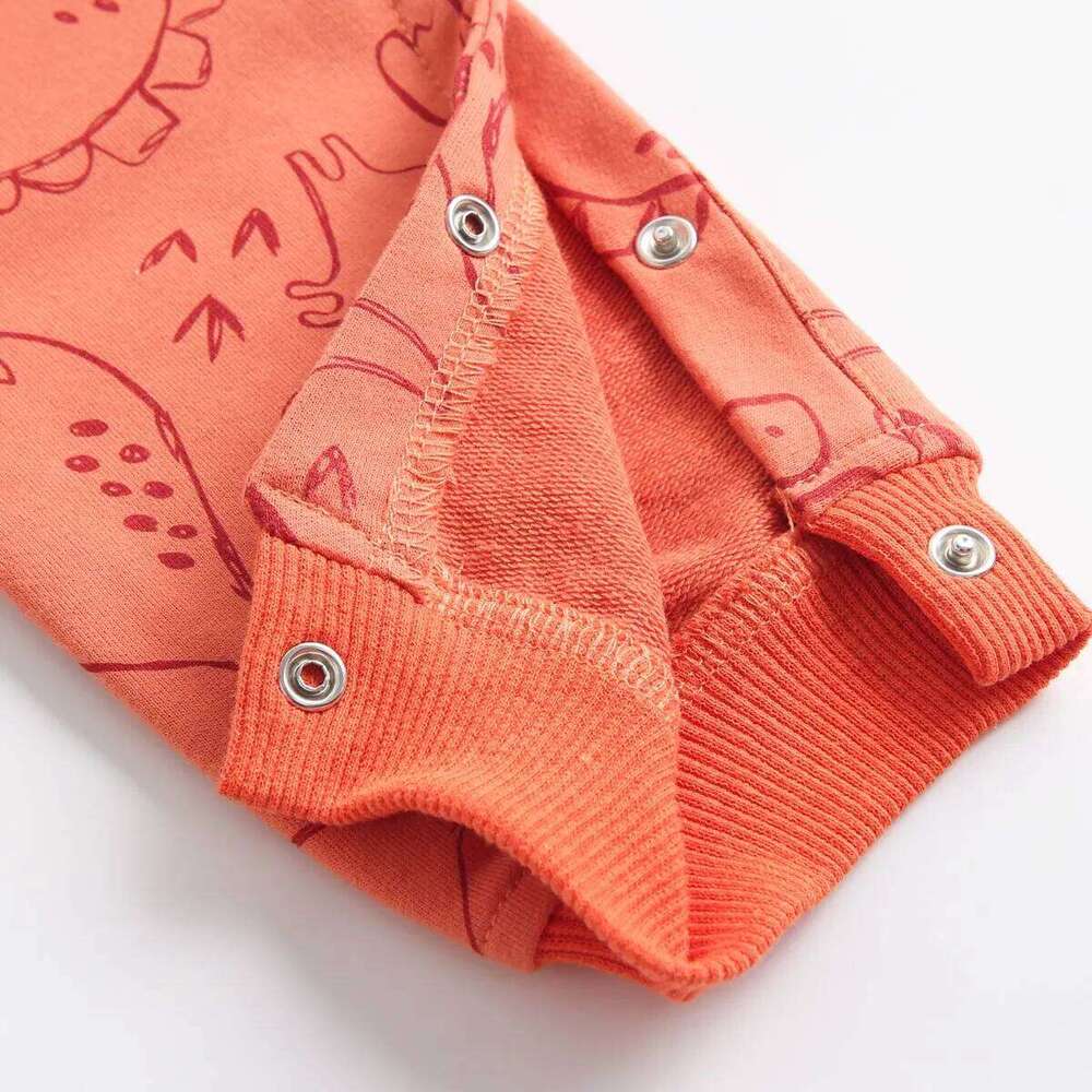 Sanlutoz Fashion Winter Long Sleeve Baby Boys Hooded Rompers Printing Cotton Toddler Casual Jumpsuits 26H0224