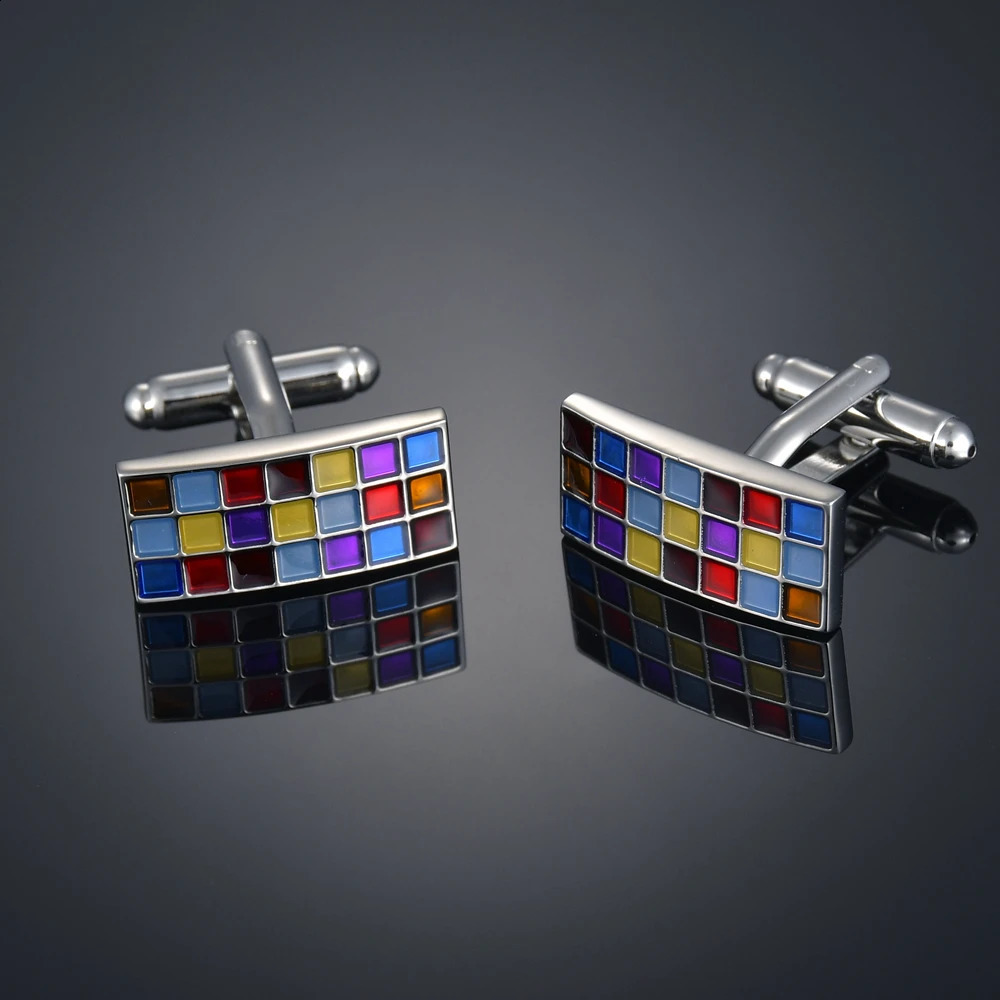 Jewelry Cufflinks for mens High-grade Gems/Square/Crown/Lattice mens shirts Cuff-links 260202