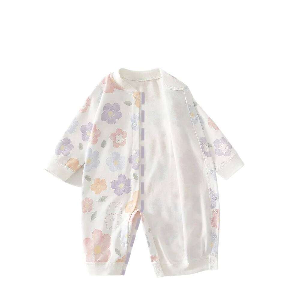 AYNIGIELL Spring Autumn 0-12 Months Baby Jumpsuits, 100% Cotton Long Sleeve Clothes, Soft Newborn Rompers for Girls & Boys. 26Y0224