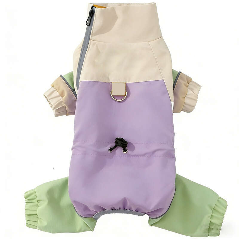 Famous brand Dog four legged coat Border Collies winter wear for medium and large dogs outdoor waterproof hooded raincoat with leash attachment pupaka