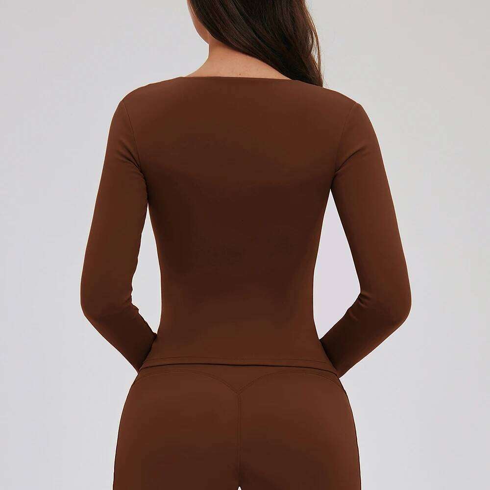 Sexy Yoga For Women Long Sleeve Fitness Running Gym Clothes Workout Shirts Dry Fit Breathable High Elastic Sports Top 26Y0224