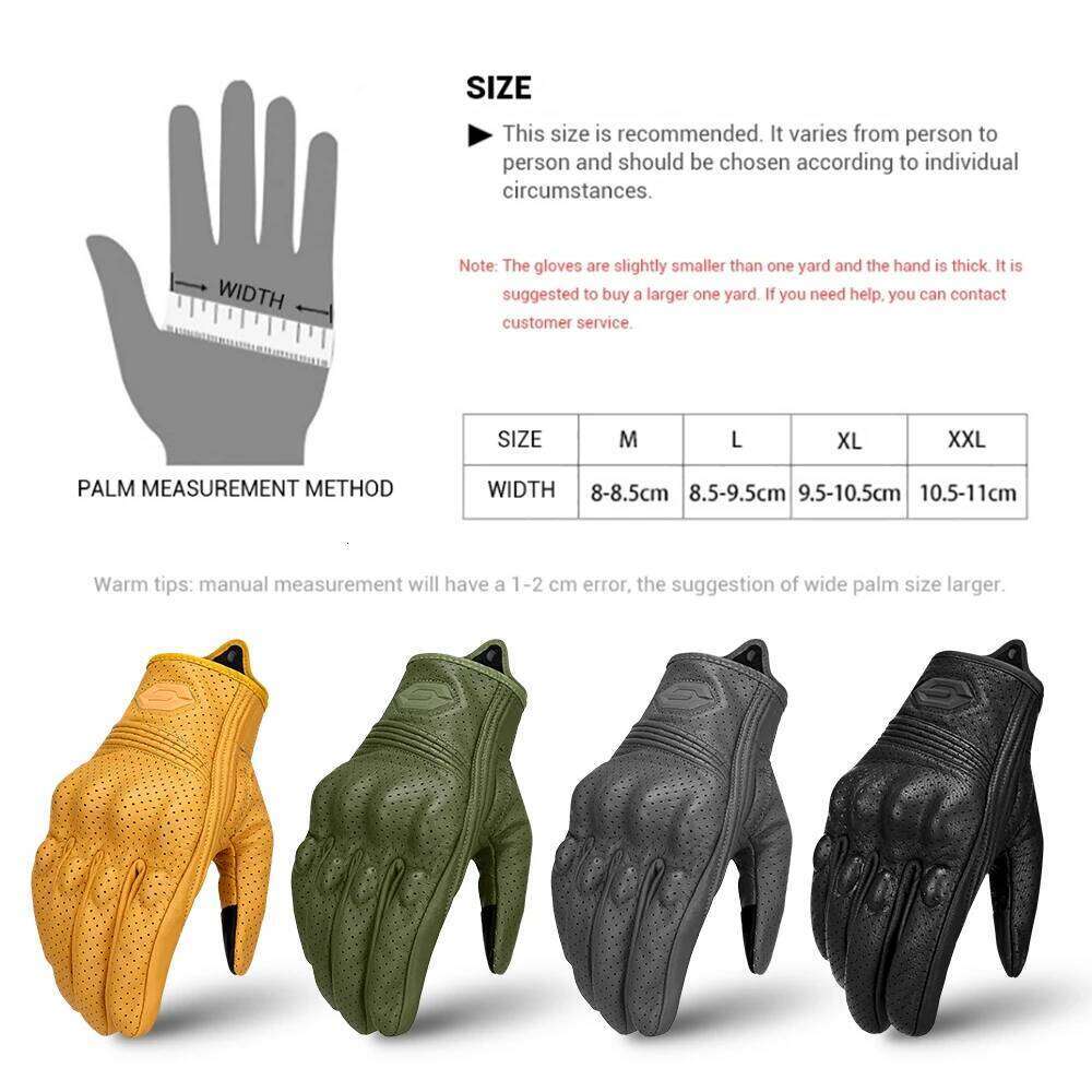 Leather Motorcycle Summer Breathable Mesh Moto Touch Function Motorbike Motocross Off-Road Racing Gloves 26H0224