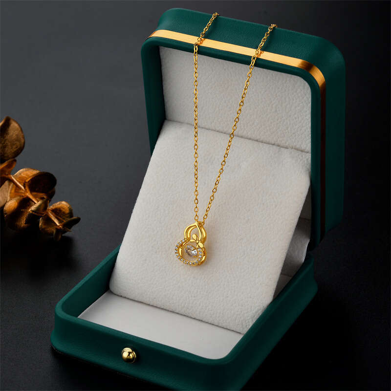 Super Shiny Elegant Gourd Necklace Micro-Inlaid With Diamonds Light Luxury Necklace For Women