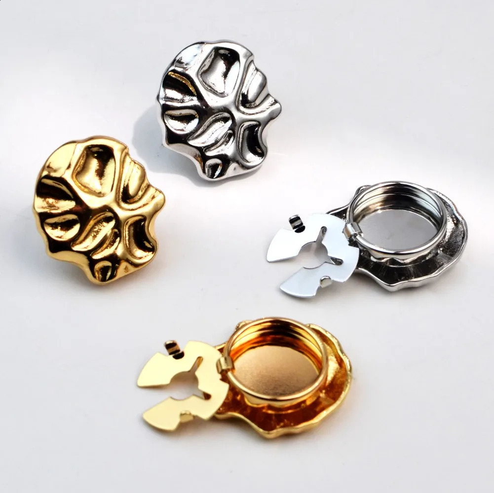 2PCS Fashion Metal Button Cover for Shirt Trendy Cufflinks for Women and Men Sleeve Buttons Accessories 260202