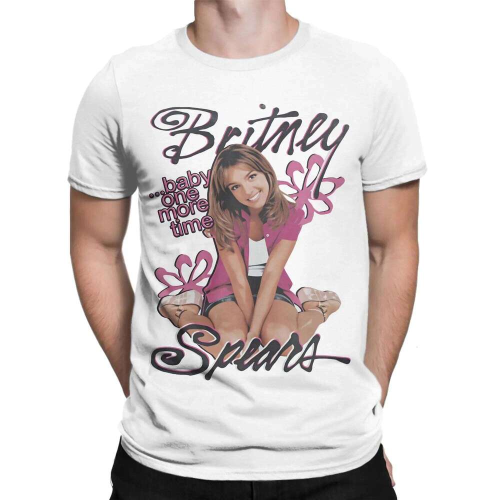 Britney Spears Metal Rock Shirt Beach Y2K Funny T Shirts Cotton Harajuku Tshirt For Mens Short Sleeve Pattern Tops C260224