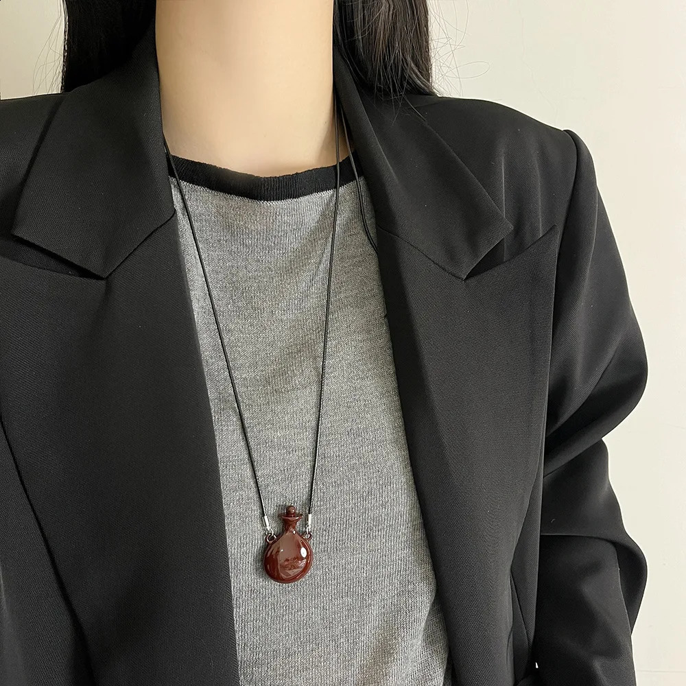Bottle Necklace Long Sweater Chain 260208