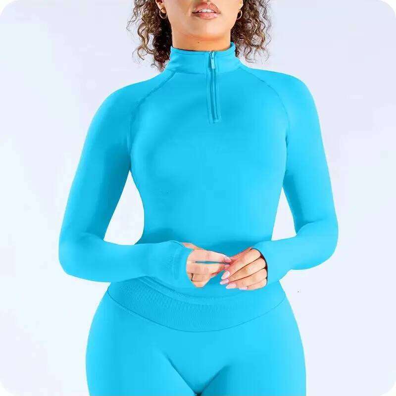 Outdoor Training for Women, Slim Fit Zip Up Workout Hoodie, Breathable Yoga Pullover, Lightweight Running , 26Y0224