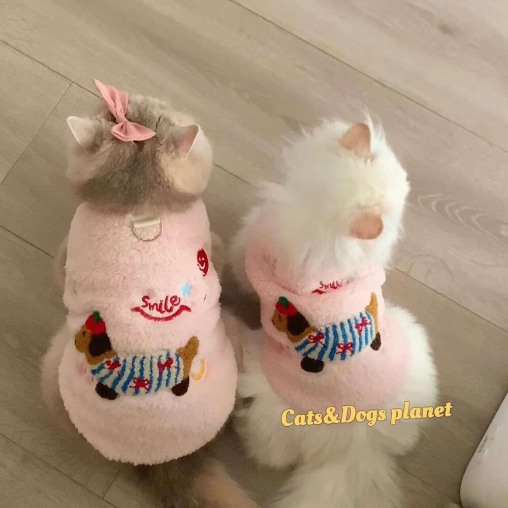 Famous brand Jinsan Cabinet Same Style Cat Gold Gradient Autumn Winter Clothes Pullover Warm Pet Clothing Dog Vest Cute Photo pupakaIK