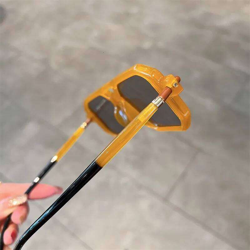 New Double Bridges Square Sunglasses Women Fashion Gradient Shades UV400 Retro Polygon Men Sun Glasses 26W0224