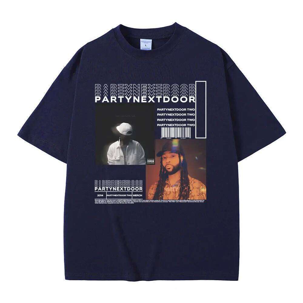 Rapper Partynextdoor Two Album Graphic Tshirt Male Hip Hop Vintage T-shirts Men's Cotton Tees Oversized T Shirt H260224