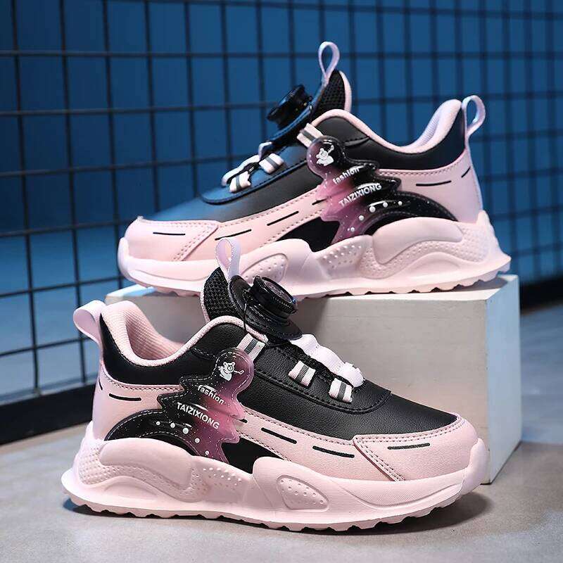 Children Sneaker Boys Casual Leather Student Walking Shoes Kids Non-slip Lightweight Girls Sports Running Tennis Footwear 26W0224