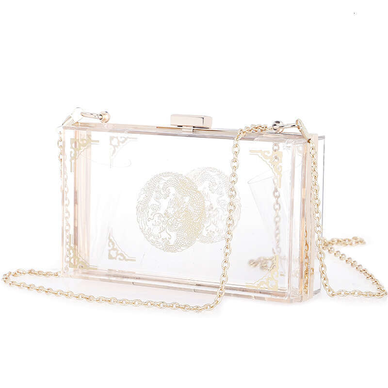 Chinese-Style Cheongsam Niche Design Silk-Printed Chain Vintage Evening Clutch, Mini Crossbody Shoulder Bag, Small Square Bag Evergwish