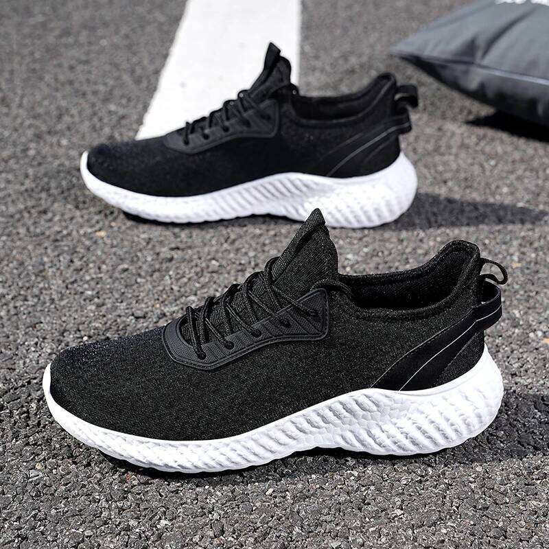 MAEDEF White Breathable Mesh Lightweight Casual Walking Man Shoes Big Size 39-48 Comfortable Black Sneakers for Men