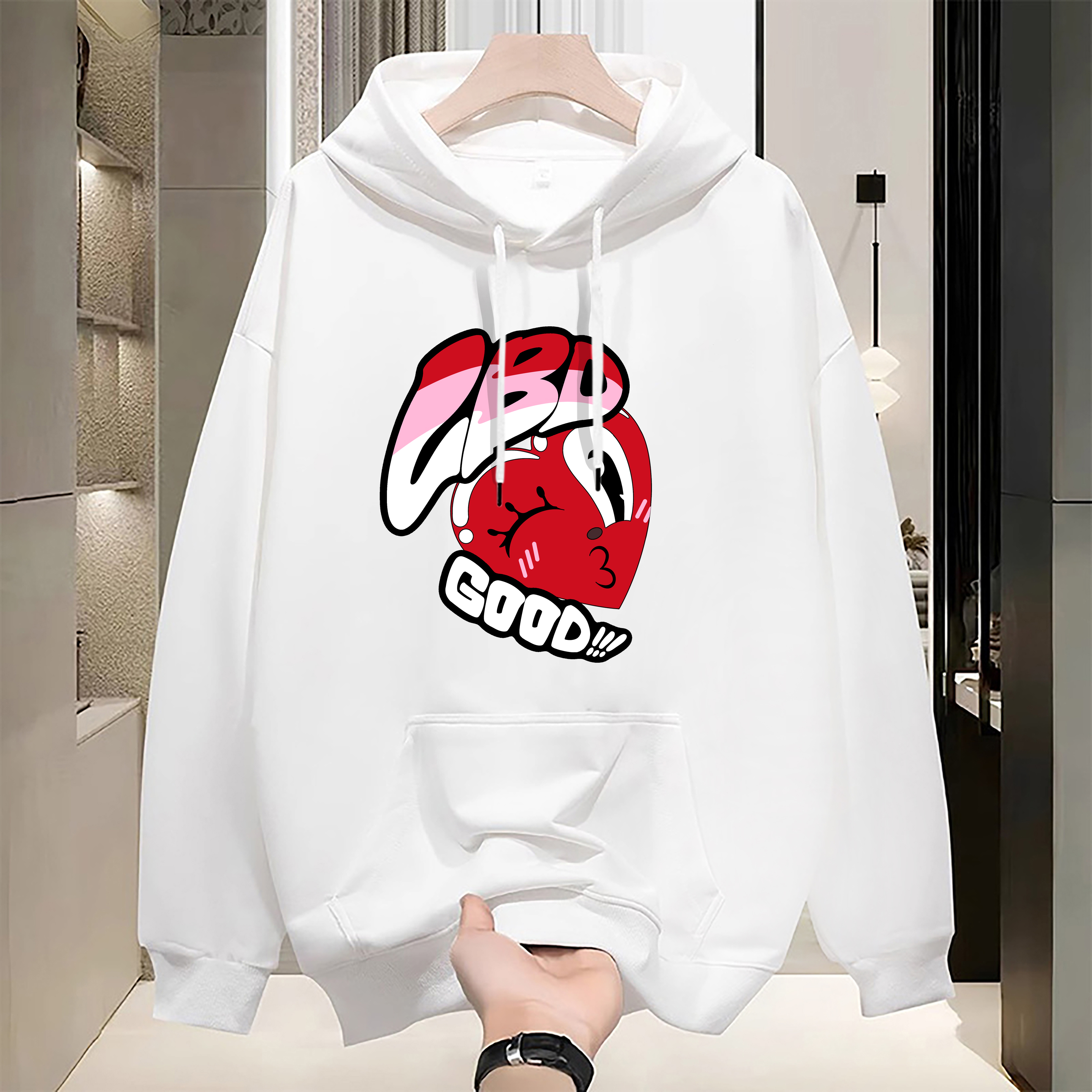 Hoodies Men Women Crewneck Sleeve Hoodies Autumn Casual Clothes