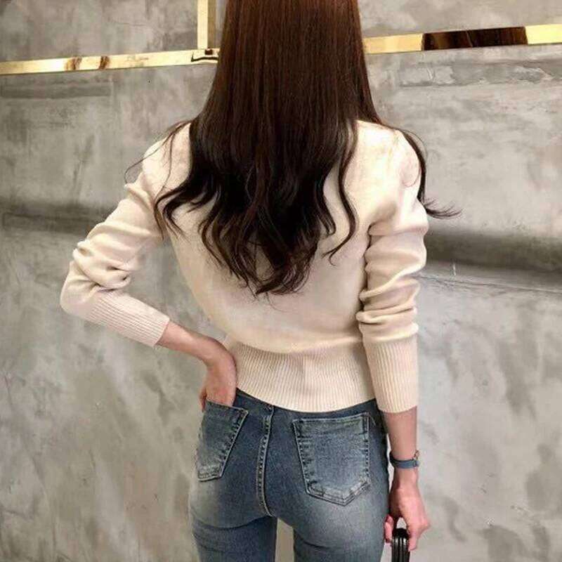 2025 Autumn Long Sleeve Fashion Women Cardigans Sweater Knitted Coat Short Casual Single Breasted Korean Slim Chic Ladies Tops 26L0224