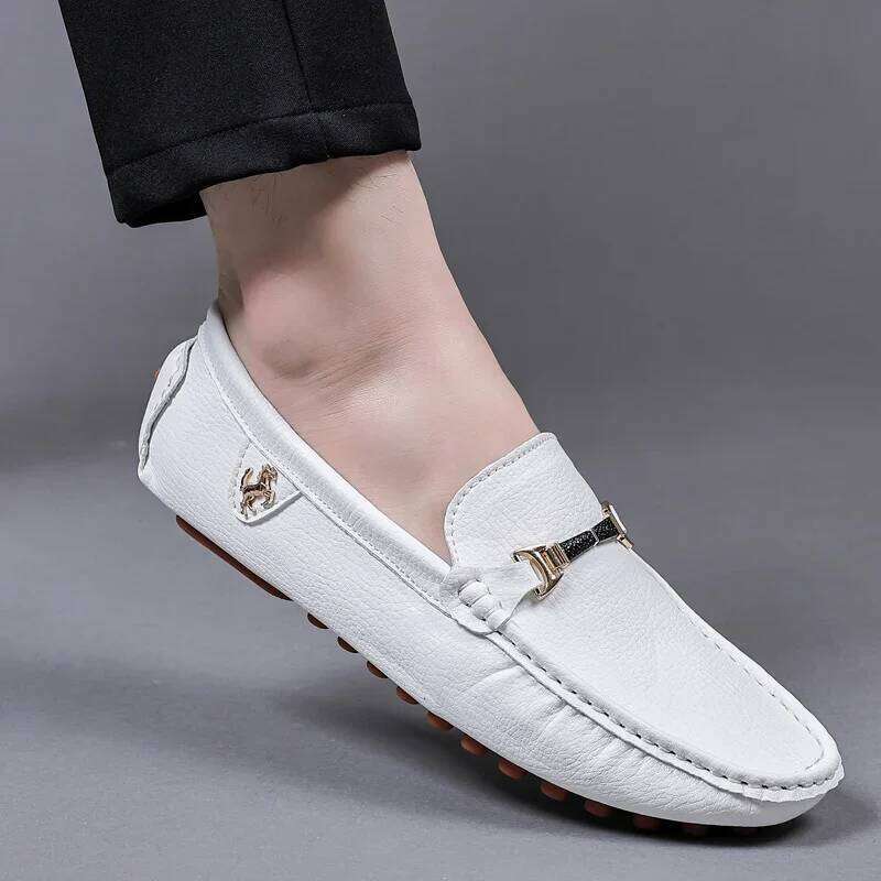 MAEDEF Formal Dress Business Casual for Wedding Party Office Shoes Soft PU Leather Loafers Men