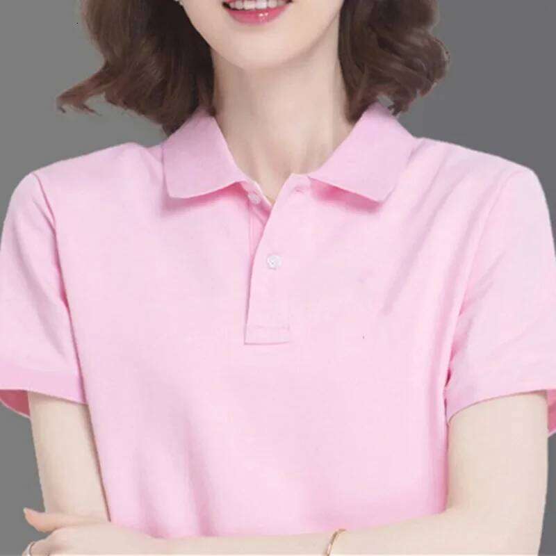 Summer New Women's Short sleeved T-shirt Cool and Breathable POLO Shirt Business Casual Sweat-absorbing Top S-3XL 26W0224