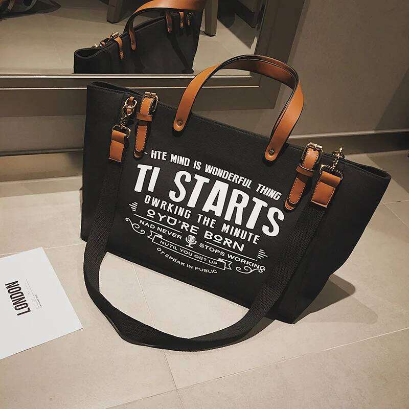 Luxury Design Crossbody Handbag Totes Female Vintage Large Capacity Messenger For Women Fashion Canvas Shoulder Shopping Bag Z260224