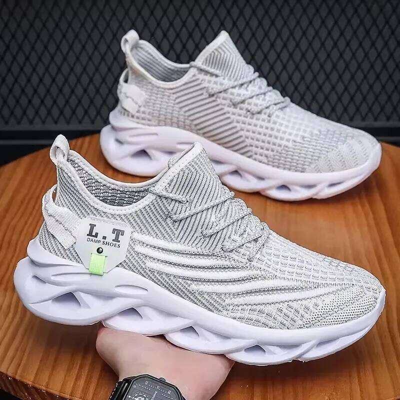 Leading The Trend Men's Running Sports Breathable Mesh Walking for Summer Comfortable All Day Outdoor Exercise Shoes