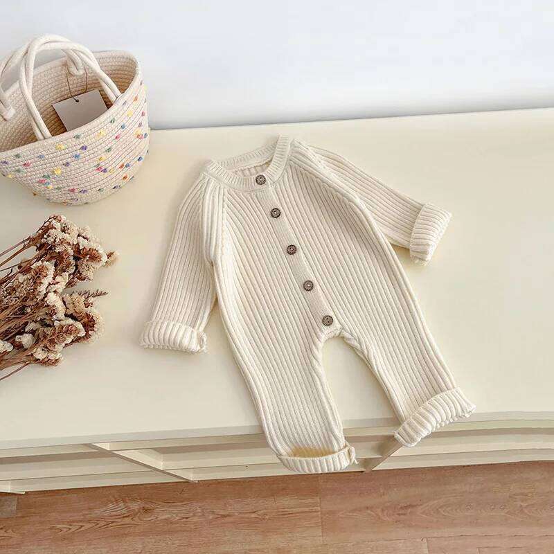 Spring NewBorns Brief Infant Girls Clothing Knit Romper Solid Baby Boys Jumpsuit Thicken Knitwear Outfits 26H0224