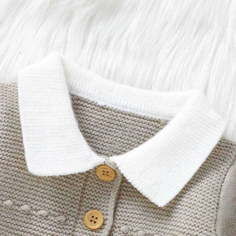 Baby Rompers Set Knit Infant Children Clothes Hat 0-9M Fashion Solid Newborn Girls Jumpsuit Long Sleeve Overalls Pantyhose 2pcs 26Y0224