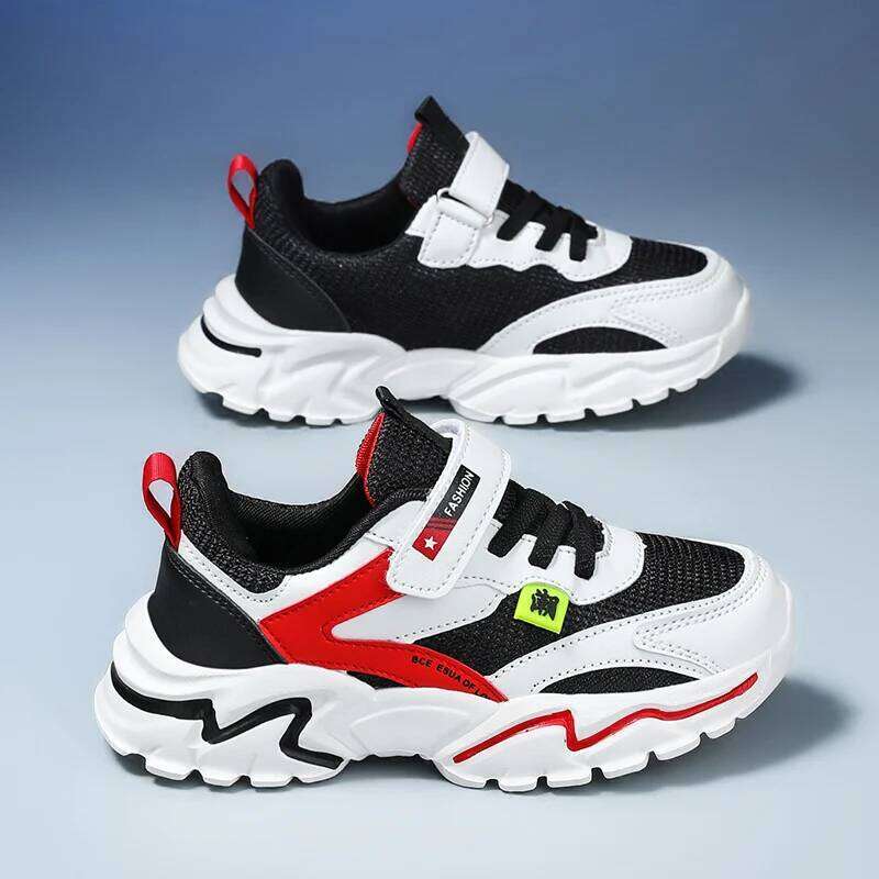 Boys' Summer Mesh Breathable Sneakers Anti-Skid Outdoor Tennis Shoes for Children Sport Running Size 28-39 26W0224