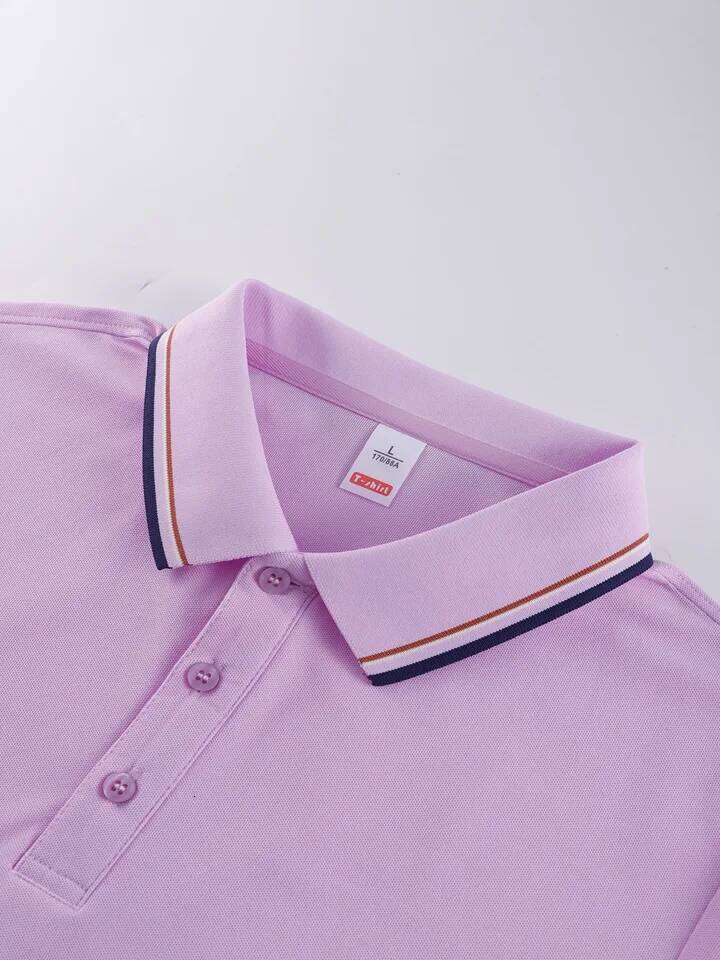 Summer Solid Color Women Stripe Polo Shirts Sport Culture T-Shirts Collar Soft Streetwear All-Match Casual Woman Short Sleeve 26W0224