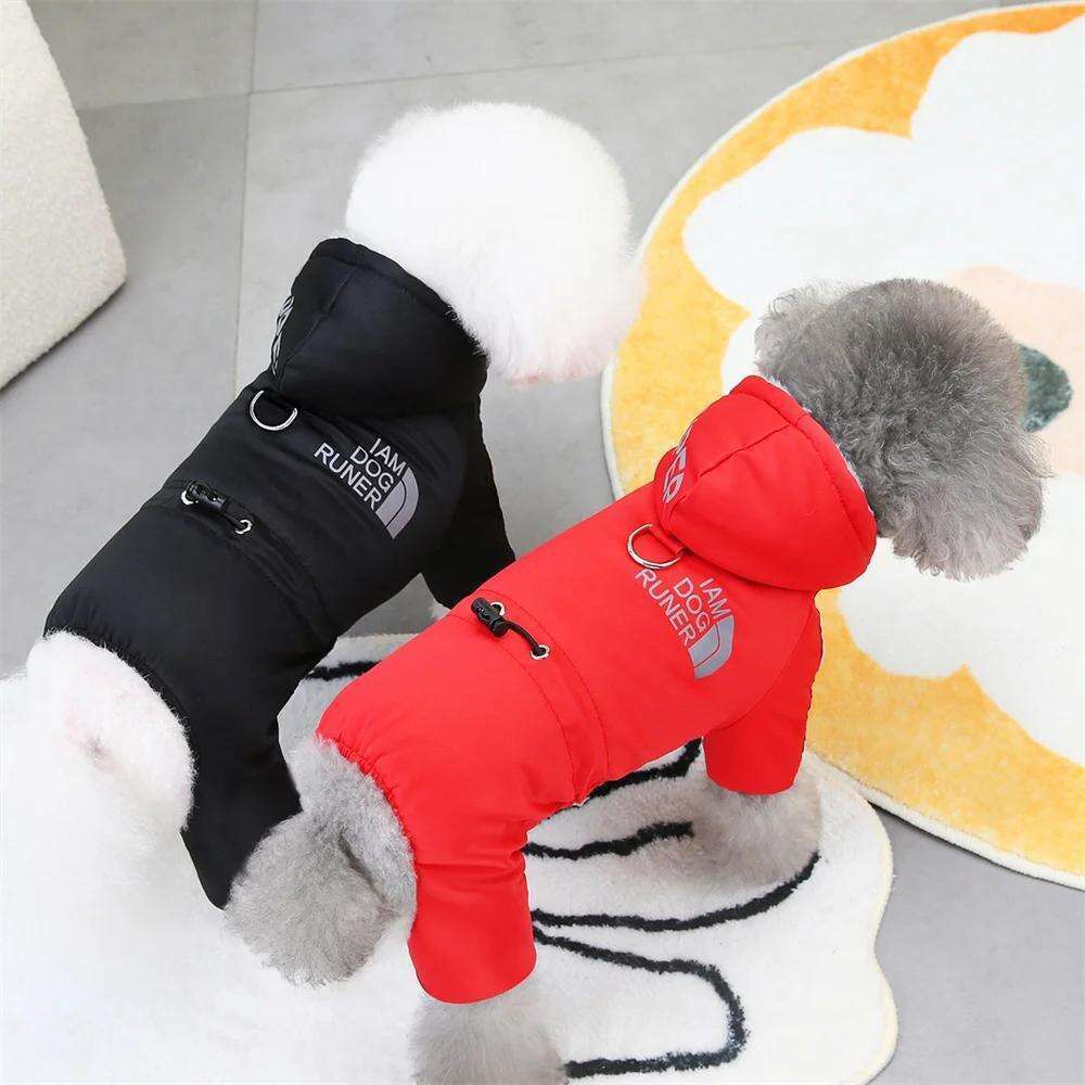 Famous brand Pet dog clothes reflective coat pet clothing new autumn and winter sports four legged cotton pupakaIK