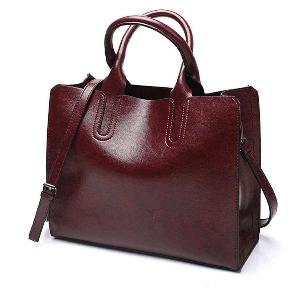 Top Handle for Ladies; Business Leisure Handbag; Simple and Retro Pu Leather Shoulder Bag with Large Capacity Z260224