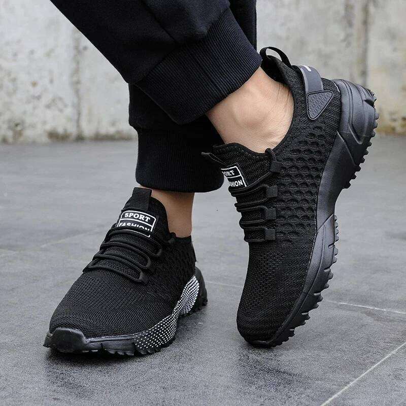 Men's Mesh Unique Grid Trend Design Breathable Comfortable Running Summer New Track Field Basketball Sports Shoes