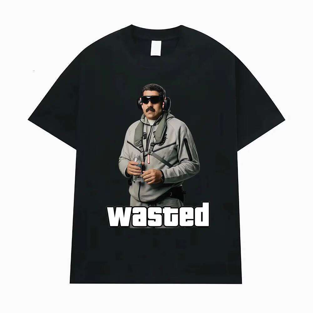 Maduro Arrested Venezuela Freedom 2026Summer New Men's Women's Casual Cotton Fashionable Retro Oversized T-shirt H260224