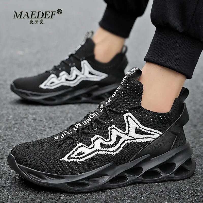 MAEDEF Mens Sneakers Lightweight Running Walking Non Slip Breathable Mesh Comfortable Sports Shoes for Men