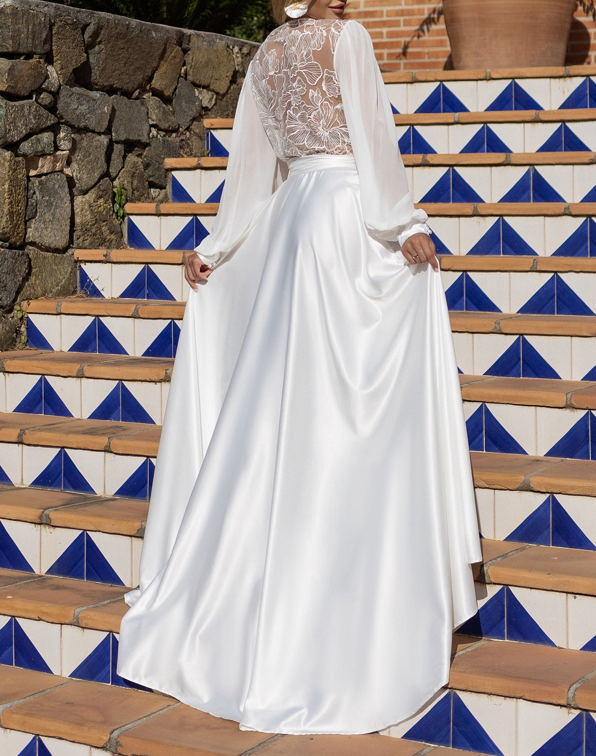 Graceful Women Robe Bridal Nightgown Appliques Lace Up Bridesmaid Pajamas Dressing Shower Gown for Photography Custom Made