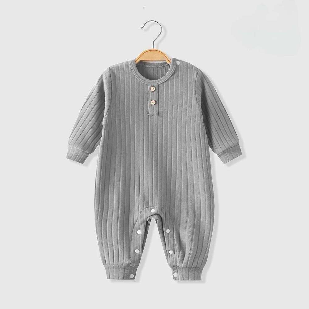 Somenie Unisex Long-Sleeve Onesie for Autumn Winter Boys' Girls' Baby Striped Romper Infant Outdoor Wear Trends 1-3-9-18M 26H0224